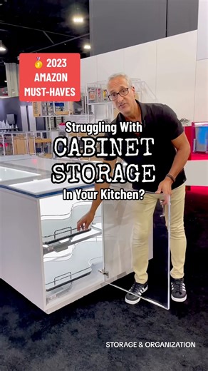 7.4K views · 19 reactions | Best Way for More Cabinet Storage. Here is a 2023 Amazon Must Have Items. It is an easy glide out shelf for those corner cabinets that you can never reach the back. These amazing Storage Accessory allows you to have access to everything. Check them out on our product page. They will solve all of your kitchen storage problems. #amazonmusthaves #2023amazonfinds #storage #trending #reels | Interior Trend Inc. | Facebook