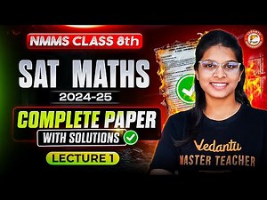 SAT Science Complete Paper Solutions (2024-25)🔥 | Class 8th NMMS Exam Lecture 1 | Vidhi Mam