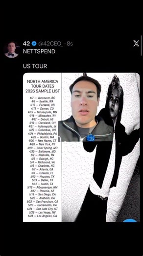 42 on Instagram: "NETTSPEND ELC TOUR #nettspend #elc #earlylifecrisis #42ceo"