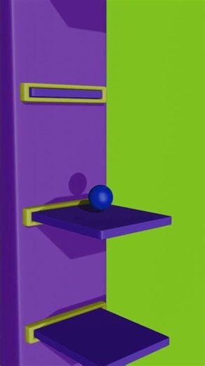 Suspended Ball Between Platforms 🟦🟪 | Perfect Loop Animation