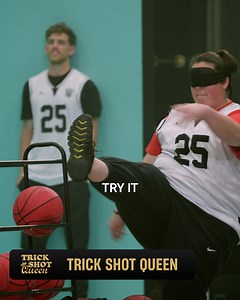 The BLINDFOLDED half-court shot 🏀 | Dude Perfect