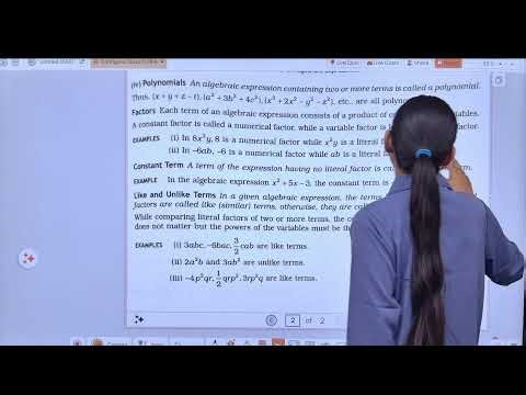 Class 8 Mathematics – Operations on Algebraic Expressions | 20 MCQs Practice Set