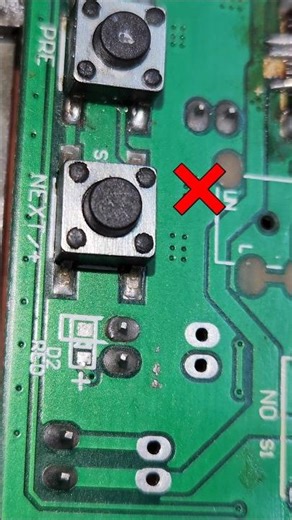 Button not working repair, #shorts #trending #repair #button #electric #pcb #soldering