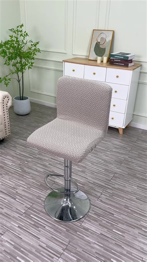 If your bar stools look tired, you need these. ✨ So easy to install and wash! #barstoolcovers #barchairs #homedecor #satisfying