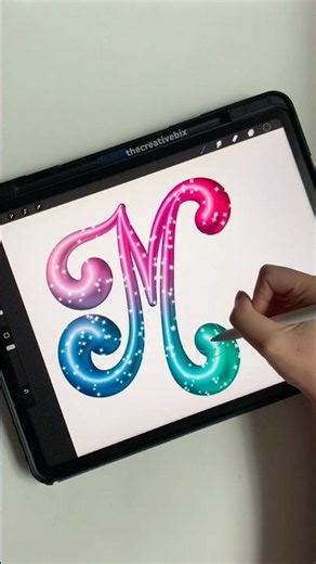 magic letters #ipad #shorts #digitalart #cute #drawing #procreate #aesthetic #3d #easy #calligraphy