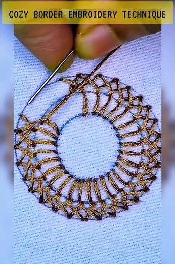 COZY BORDER EMBROIDERY: Tricks for Decorating Clothes with Embossed Crochet Thread | Simple Tutorial