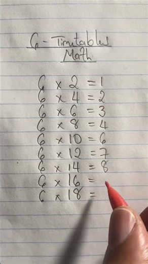 Here is an easier way to remember your 6 timetables #timetable #maths