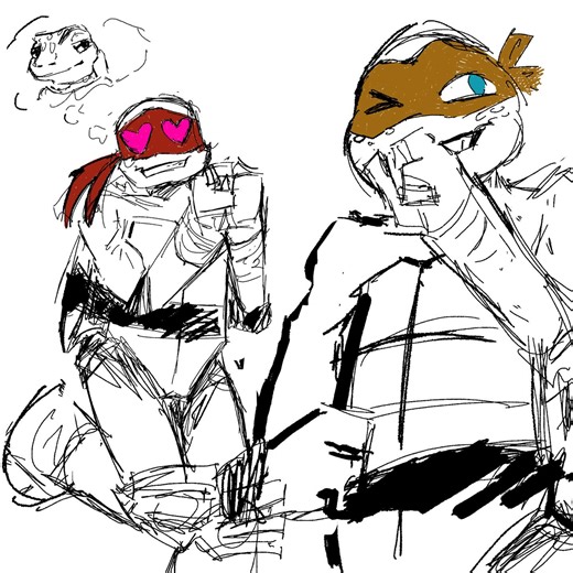 Avy | For a late Valentine’s Day post I give you Raph and Mona Lisa sketches 🤲 #tmnt #tmntfanart #tmntraph #tmnt2012 #fanart | Instagram