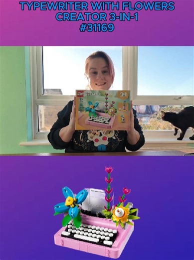 LEGO Creator Typewriter with Flowers SPEED BUILD 100X #lego #legos #legotypewriter #legocreator #timelapse