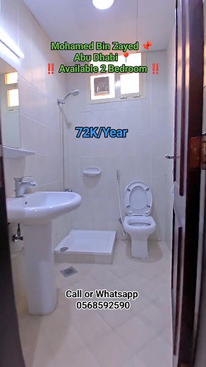 4.4K views · 68 shares | Mohamed Bin Zayed  Abu Dhabi  ‼️ Amazing 2 Bedroom ‼️ 2 Bathroom.  Water and Electricity Free  Parking Free ✅ Maintenance free For more details call or Whatsapp. 0568592590 | Abu Dhabi Property For Rent | Facebook