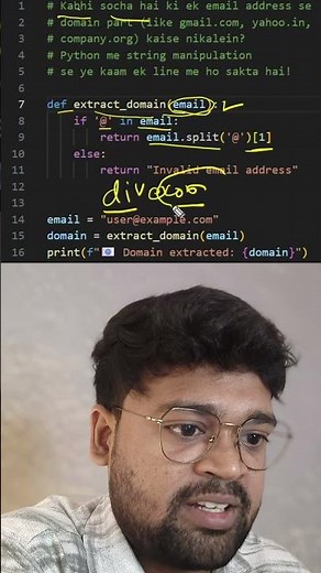 how to extract domain from an email in python #python