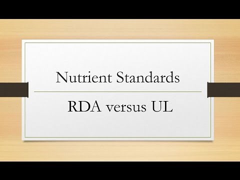 RDA and UL Nutrient Standards
