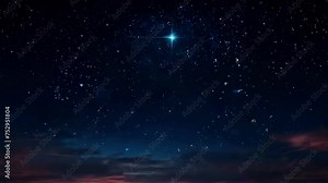 Deep night sky filled with countless twinkling shining stars, showcasing various intensities and sizes of stars. Mysterious. Concept of astronomy, cosmos, space exploration, stargazing