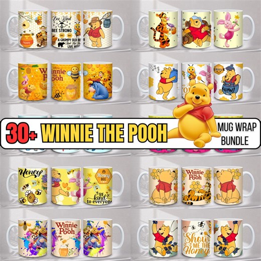 30 winnie the Pooh Mug Wrap Bundle | 11oz & 15oz Sublimation Designs (digital Download) - Etsy Australia