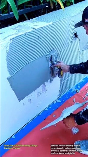 Professional Wall Rendering Using a Precision Trowel