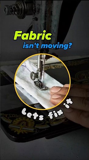 Sewing machine fabric not moving problem solved. #sewingtutorial #sewing #sewingtips #sewinghacks
