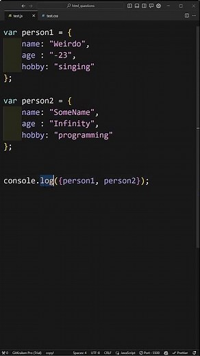 Display the object as table in the javascript console using console table statement - #javascript
