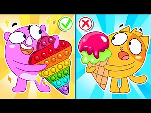 POP IT Fidget Toys Collection Story 🌈 | Funniest Cartoon For Kids By 4 Friends 😻