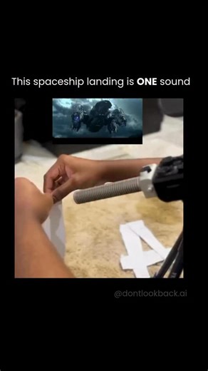 DontLookBack.AI on Instagram: "Most people think movie sound effects come from huge machines and expensive libraries. But this entire spaceship landing was built from one audio source. A sound designer rebuilt the Prometheus landing using one sound + one plugin, then pushed it into something that feels enormous. Stretching, layering, filtering, and dynamic shaping turn a simple clip into scrapes, rumbles, impacts—everything engineered to sell weight and scale, not “realism.” That’s the real tric