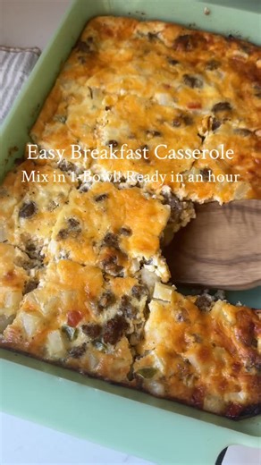 Weekends are made for delicious breakfasts! However, it doesn’t have to be complicated to be amazing! This easy breakfast casserole recipe is a classic in our family and I promise your family will love it too! Ingredients ▢ 1 pound Sausage ▢ 6 Eggs ▢ 2 cups Milk ▢ 1 teaspoon salt ▢ 1/2 teaspoon pepper ▢ 1/2 package Frozen Hashbrowns 15oz ▢ 2 cups Cheddar Cheese shredded – I like cheddar but you can use your favorite Instructions Preheat the oven to 350 degrees. Crumble sausage into a skillet on 