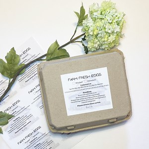 Egg Carton Labels Printable | Farm Fresh Eggs | Digital Label | Uneditable Egg Carton Sticker | Chicken - Etsy