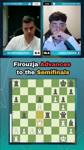 Firouzja Dominates Nepo 19–9 to Reach the Speed Chess Championship Semifinals #chess