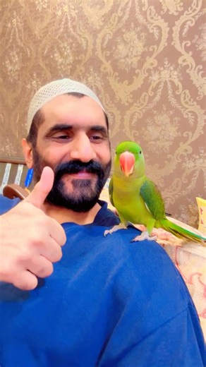 ☝️🕋🦜🤙Azan ke waqat khamosh rahe ☝️🕋🦜🤫#mashallah_ماشاءالله #lovelyqaiser #parrot