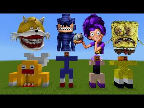NEVER SPAWN Lily Lovebraid Shin Sonic Cursed Spongebob Shin Tails in Minecraft pe