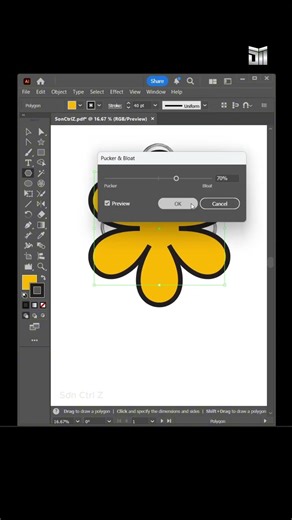 How to create simple flowers icon in Illustrator