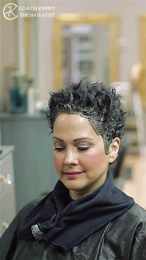 Beautiful Shiny Hair Minus the Gray Roots #hairtransformation #technique #shorts