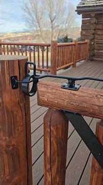 part #2 LOG HAND RAIL #307 #wyoming #construction #deckbuilding #logcabin #railing #diy #shorts