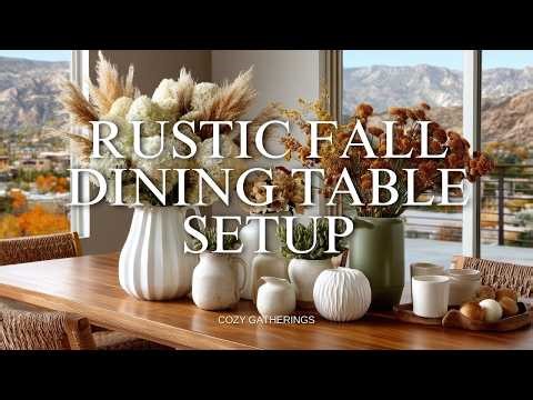 Rustic Fall Dining Table Setup for Cozy Gatherings