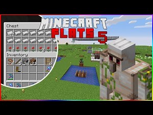 Building the EASIEST IRON FARM in minecraft 1.17 SUPERFLAT (EP5)