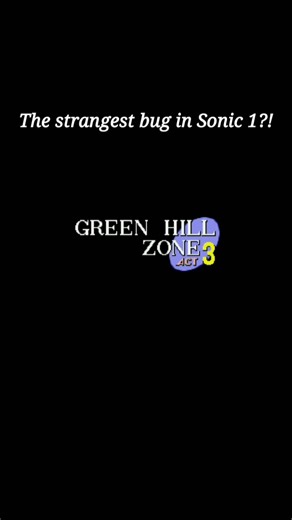 The strangest bug in Sonic 1?! #shorts