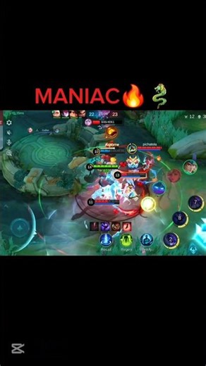 UNSTOPPABLE Yu Zhong 🐉 MANIAC 🔥 | MLBB #mobilelegends #mlbb #yuzhong #maniac #shorts