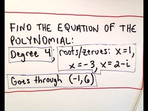 Find Equation of Polynomial given Degree, Roots (Complex) and a Point