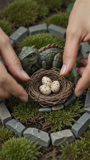 Building a tiny dinosaur kingdom in a mini terrarium! 🦕🪴