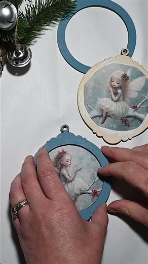 Christmas Fairies • Handmade Ornaments with Decoupage • Cozy Winter Craft Tutorial #decoupage