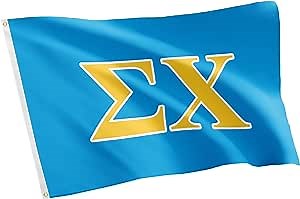 Desert Cactus Sigma Chi Flag Letter Fraternity Greek Banner 3x5 Feet Sign Decor Sig Chi (Letter)