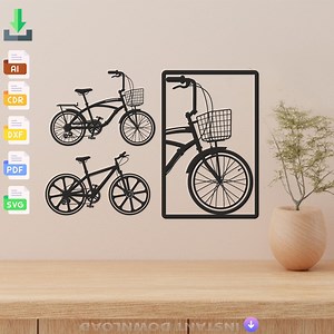 Décoration murale vélo, fichiers découpés au laser : SVG, DXF, PDF (téléchargement numérique) - Etsy France