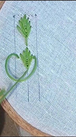 Gorgeous leaf embroidery design| very easy leaf pattern| embroidery