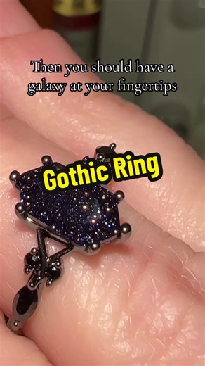 Sparkling Gothic Ring: Embrace Your Cosmic Style