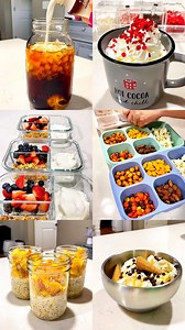 1.1M views · 15K reactions | Preparing overnight oatmeal & granola fruits meal for breakfast and having iced coffee Follow kim pauckner (INSTA- bigmommakimbo & TT- bigmommakimbo7) for more!! #overnightoats #asmr #granola #fruits #refill #kitchen #icecream #icedcoffee #coffee #fyp #satisfyingvideo #drinks | 헯헶헴헺헼헺헺헮헸헶헺헯헼 | Facebook