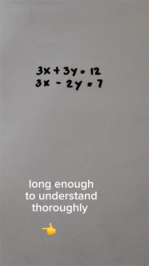 2.1K views · 26 reactions | Elimination Method of Solving Linear Equations #mathematics #equality #elimination #reels | Math Fannatics | Facebook