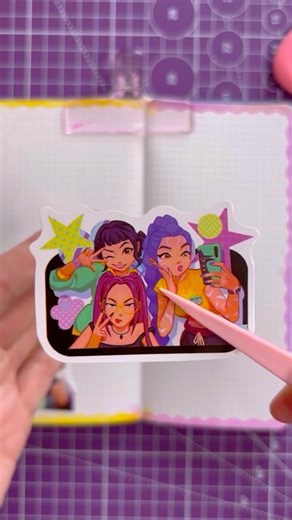 Cute Stickers journal 🩷💛💙 #relaxing #journal #journaling #kawaiistickers