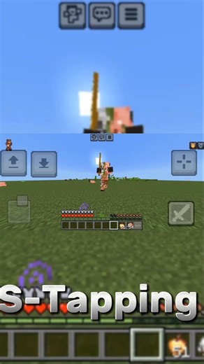 How to do S-tapping in Minecraft bedrock #minecraft #shortvideo #gaming #pvp