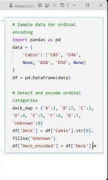 06 Ordinal Encoding and Troubleshooting in Python