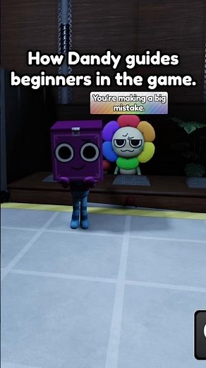 Dandy Actually Helps New Players 🥹 #dandysworld #roblox #robloxshorts #feedshorts #viral #fyp #memes