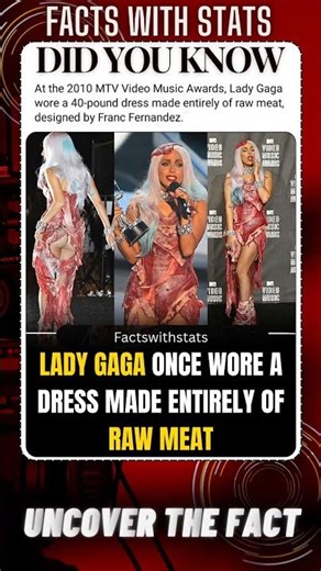 FACTS with STATS 5150 ∆ - Lady Gaga concert outfit #shorts #ytshort #facts