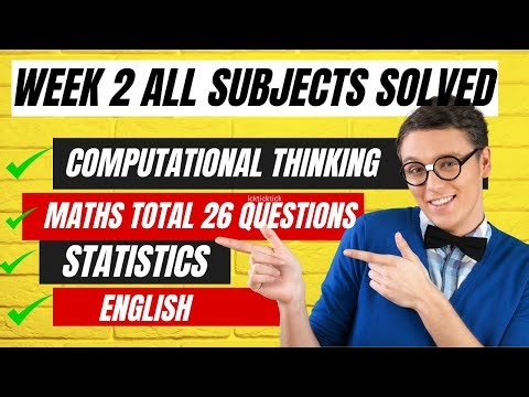 Week 2 All Subjects Graded Assignment Detailed Solutions One shot |IIT Madras bs degree #iitmadras